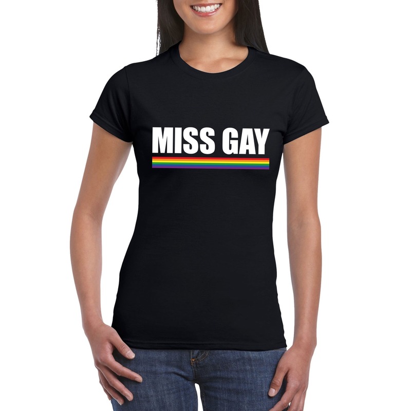 LGBT shirt zwart Miss Gay dames Top Merken Winkel